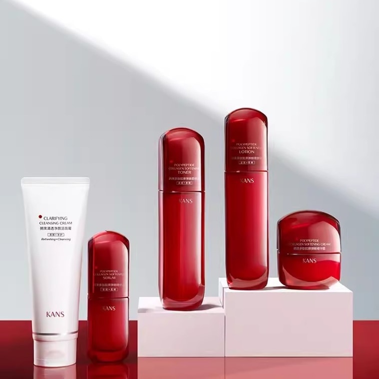 【中国直邮】 韩束 红蛮腰水乳套装 补水保湿紧致抗皱抗初老护肤品(情人节限定礼品) 五件套