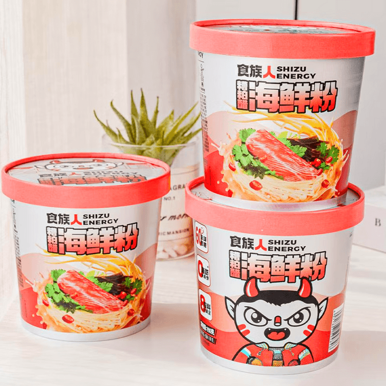 食族人 糟粕醋海鮮粉 沖泡免煮米粉米線 190g *5【5份超值裝】【鮮香酸辣醇天然 解膩海南味】 6