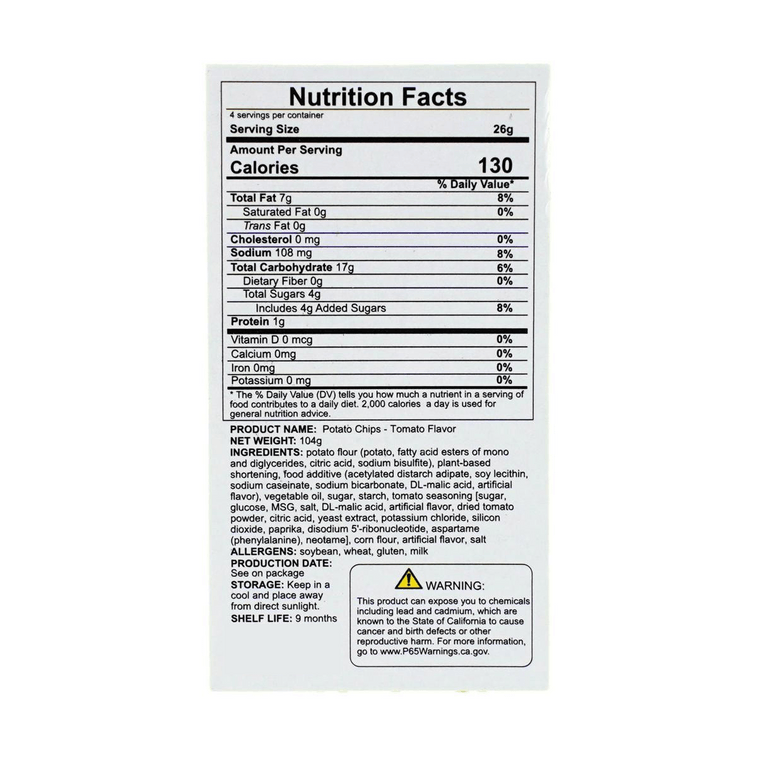 Baked Potato Chips Tomato, 3.67 oz 12