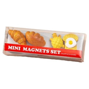 [중국에서 온 다이렉트 메일] FOXTAIL 시뮬레이션 식품 장난감 냉장고 자석 자석 포함 대형 미니어처 레진 선물 - 미니 빵 세트 1*|예상 도착 시간 3-4주