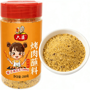 Liupo Barbecue Sweet and Savory Dipping Sauce 1 Bottle 250g, BBQ Sausage Seasoning, Sprinkle, Dry Dip Sauce