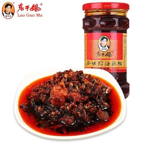 【中國直郵】 老乾媽 風味雞油辣椒/風味豆豉油辣子雞辣子雞丁拌麵拌飯280g*1瓶
