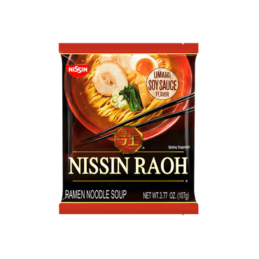 日本NISSIN日清 RAOH 猪骨浓汤拉面 酱油味 107g