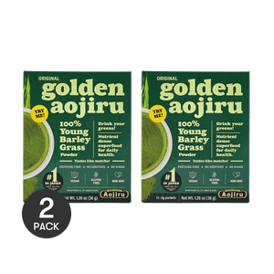 ゴールデン青汁 オリジナル ゴールドブルージュース 12袋×2袋 大麦若葉100％ USパッケージ【バリューパック】