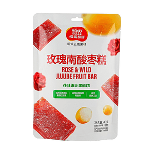 Rose & Wild Jujube Fruit Bar 4.9oz【Yunnan Plateau Wild Jujube】【Dianhong Double Red Rose】