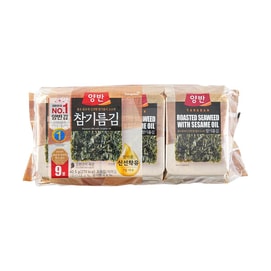 Sesame Oil Seasoned Seaweed, 0.15 oz*9 Pack