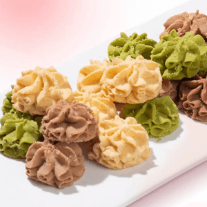 AKOKO 法式三拼小花曲奇 黄油曲奇礼盒 草莓酸奶味+海盐蜂蜜芝士味  +浓情可可味 230g【酥软绵密 超网红伴手礼】【新鲜短保0添加】