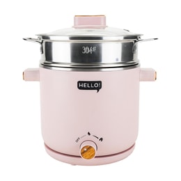 Electric Multi Cooking Pot, 50.72 fl oz, Pastel Pink