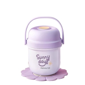 Insulated Lunch Box with Slow-Cooking Cup Stainless Steel Lunch Container for Working Women Extended-Life Insulated Food Jar Compact Capsule Style 800ml Purple Option Single Unit