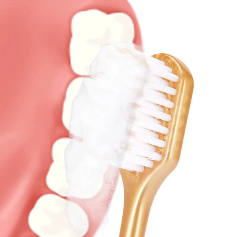 Brosses à dents familiales Dehuan Kuanrou, lot de six, tête large, poils souples, pour adultes, nettoyage buccal 3