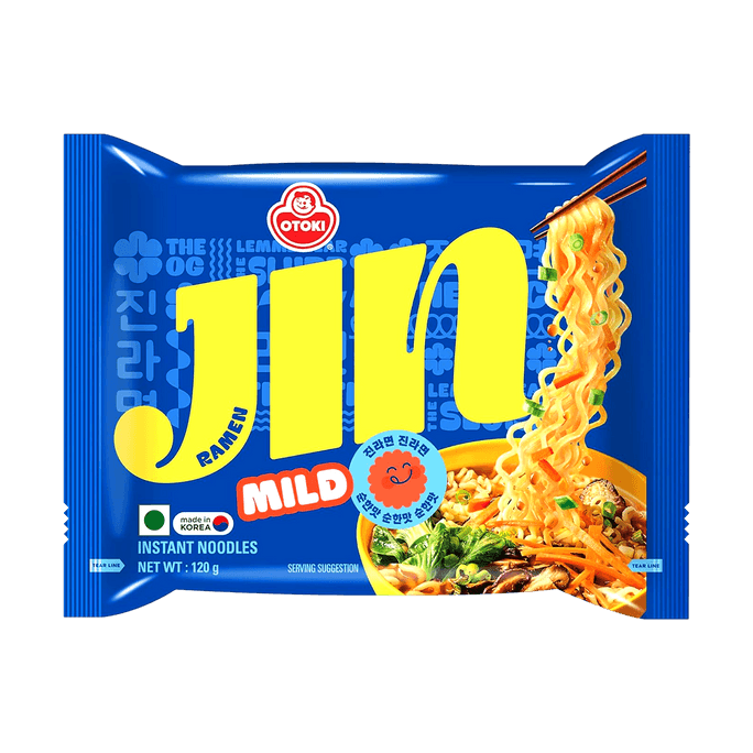 Jin Ramen-  Korean Style Instant Noodles , Mild Flavor , Single Serve , 4.23oz