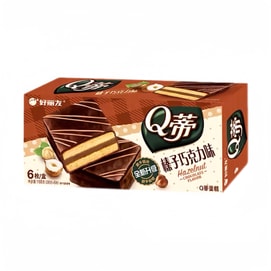 Q-D Cake Hazelnut Chocolate Flavor 28g*6 Pieces Per Box.