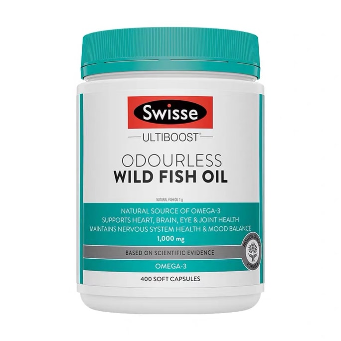 【中國直郵】Swisse斯維詩 深海魚油omega3軟膠囊DHA成人EPA中老年 400粒/瓶