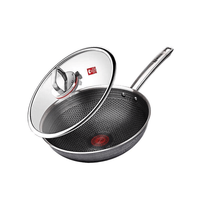 KBH 32cm wok Stainless steel  Double honeycomb 