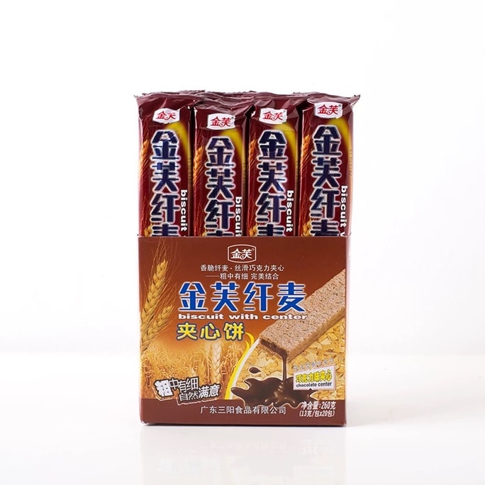 金芙 纤麦夹心饼巧克力味 11g*20