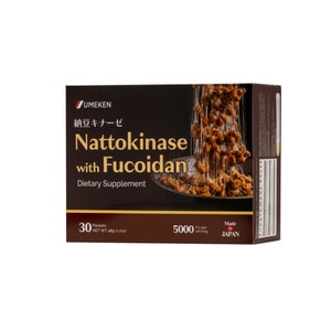 【Made in 】 Nattokinase plus Fucoidan 30 packets / Cardiovascular Circulatory Health/ Heart Vascular Health
