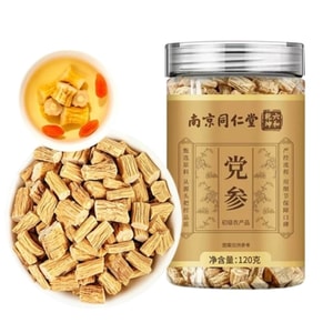南京同仁堂 党参【偏细 120g】配当归黄芪枸杞子 泡水煮汤 正品整条干货 无硫切段 泡水 黄芪当归煲汤