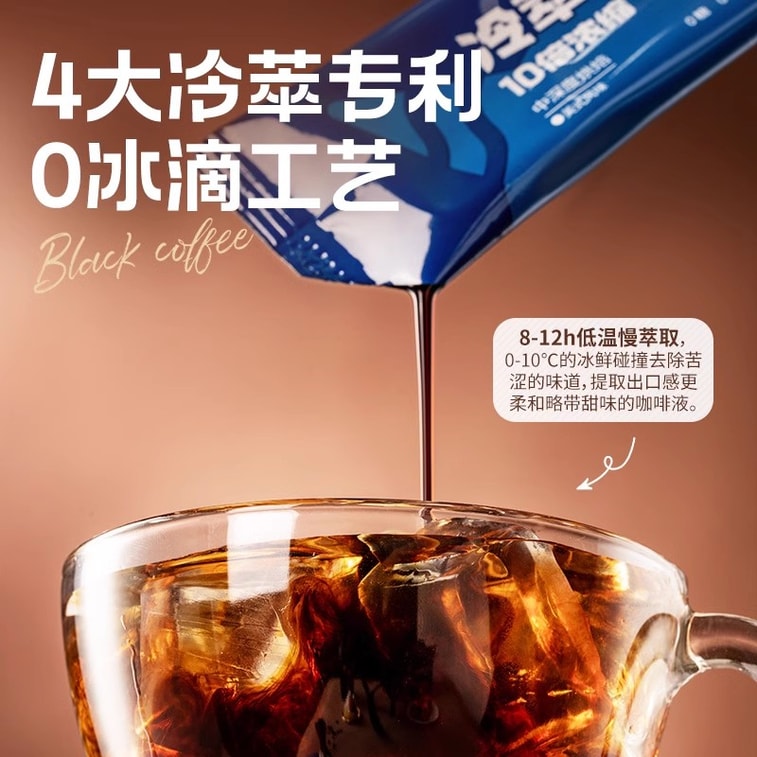 【中国直邮】  暴肌独角兽 冷萃浓缩咖啡液0糖0脂纯美式速溶黑咖啡意式分袋装原液 25ml*12条 3