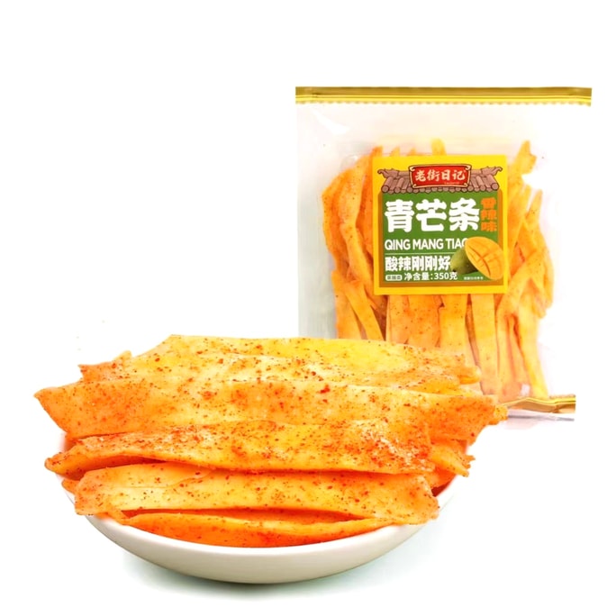 老街日記 香辣味青芒果條【酸辣剛好好的芒果乾】160g 泰國開胃沙拉 休閒水果零食