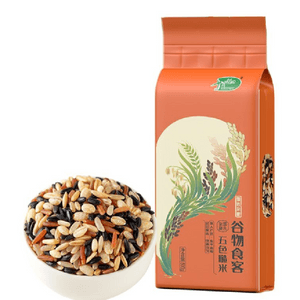 Five-color Brown Rice Low-fat Mixed Grains Oatmeal, Red Rice, Black Rice, And Hulled Barley 500g*1 bag