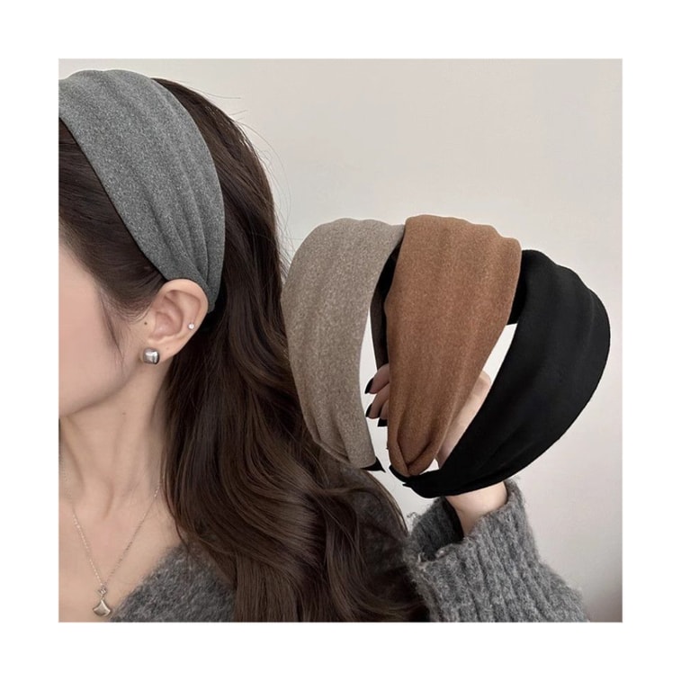 Cupid's Choice [Xiaohongshu Hot Item] ハイクラウン ワイド ブレース ヘッドバンド (1個) レトロ ニュースタイル 秋冬 のんびり 雰囲気 韓国風 滑り止め ヘッドバンド (Melard Old Money製) 6