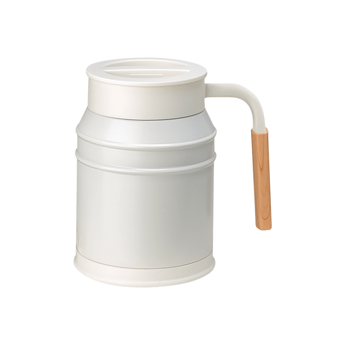 Stainless Steel Thermal Carafe Mug Vacuum Insulated Thermos Mug With Lid 400ml Ivory 