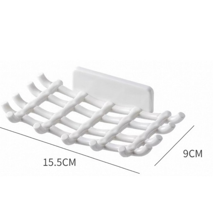 Wall-mounted soap dish, no drilling required, 1 piece