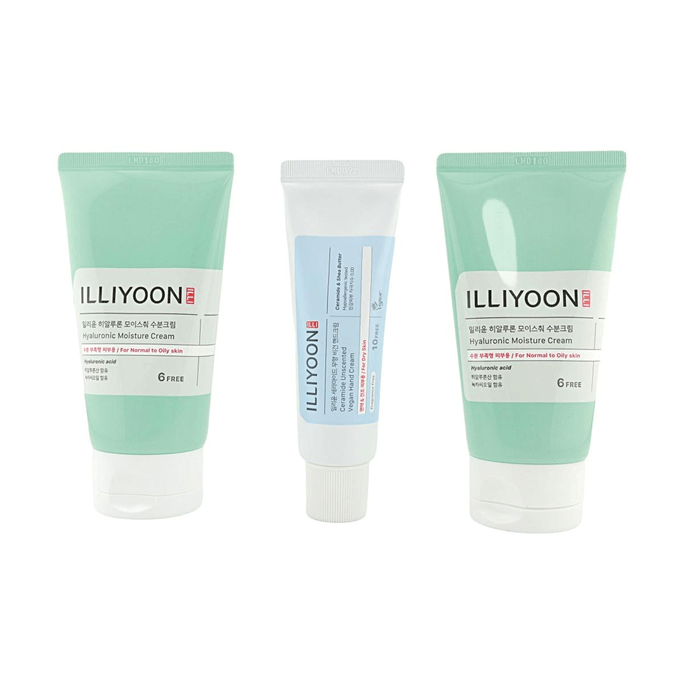 히알루론산 모이스처 크림 & 핸드 크림 세트 3.55 fl oz*2+1.69 fl oz 【깊은 보습】【산뜻하고 끈적임 없음】