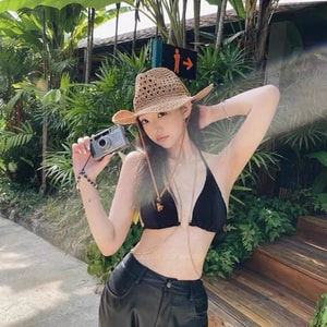 【NEW YORK】Bella’s Fantasy Sexy Lingerie Bikini Set Body chain 3 pieces Black S