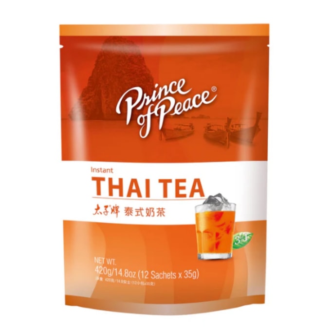 美國太子牌-三合一即溶泰式奶茶 12袋/包 - 即溶冷熱雙飲 即沖即飲 地道泰式風味