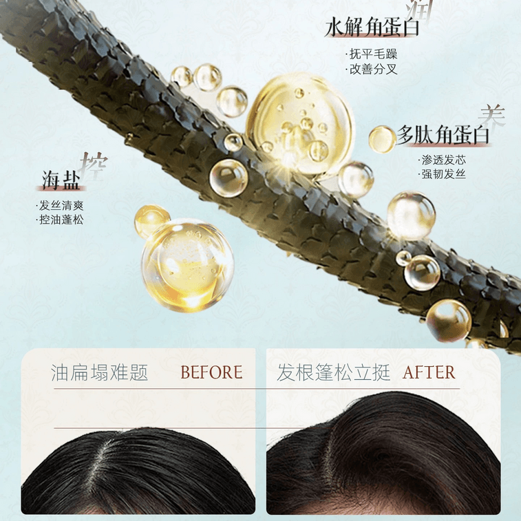 구란탕 씨솔트 펩타이드 케라틴 라이트웨이트 헤어 리스토어링 크림 컨디셔너 - 건조하고 손상된 모발에 수분 공급, 윤기, 부드러움 제공 - 단백질 보정 - 지성 모발 및 손상된 모발에 적합 - 250g/봉지 [리루오통 추천] 3