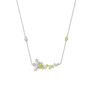 Fan Qi's Adventure Garden Series Firefly Necklace Female Firefly Clavicular Chain Birthday Gift 40+2.5+2.5cm