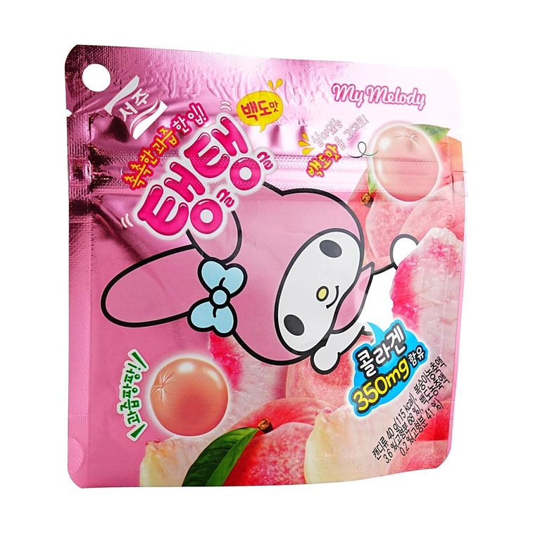 산리오 마이 멜로디 탕탕 젤리 캔디 복숭아맛, 40g (1.41oz) 4