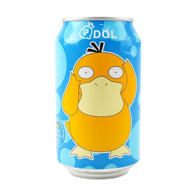 【动漫好物】QDOL 宝可梦系列气泡水 汽水饮料 日向柑橘味 330ml【皮卡丘形象】