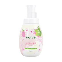 Naive Foaming Body Wash Sakura Scent 100% Plant-Based Cleansing 20.29 fl oz