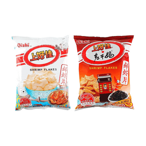 エビせんべい オリジナル+老干媽風味 黒豆 4.94 oz【2種 2コンボパック】【塩味とカリカリ】