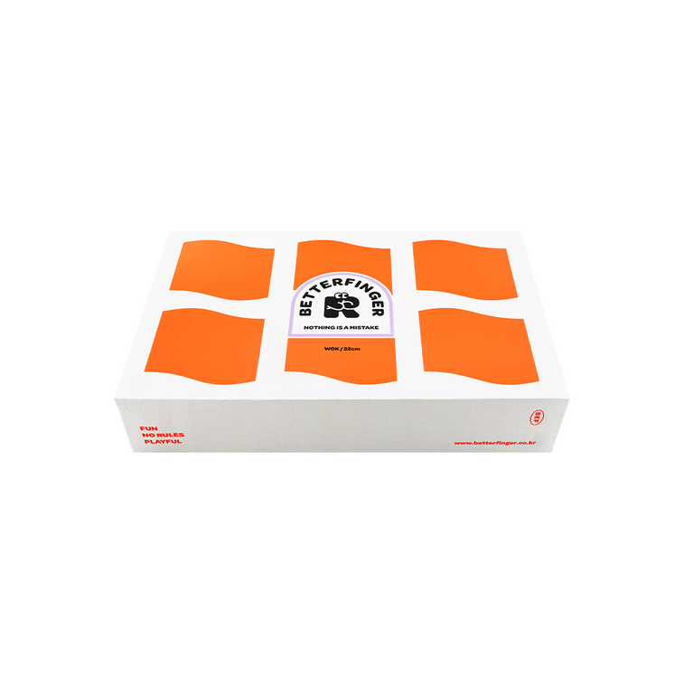 BETTER FINGER Cast Aluminum Wokpan Blue 9" 12