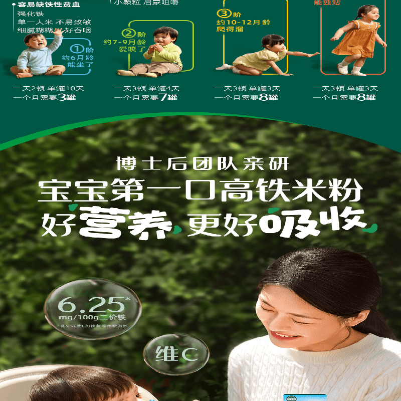 【中国直邮】 英氏 婴儿高铁米粉 试用装英式米粉试吃30g/盒