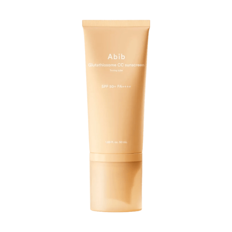 Abib Glutathiosome CC Suncreen Toning Tube, SPF50+ / PA++++, 1.69 fl oz. - Color-Correcting Yellow Tube, Hydrating Anti-Wrink