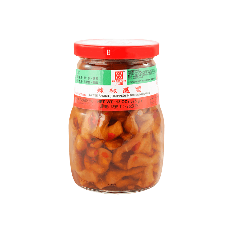 LIUFU Spicy Pickled Radish in Soy Sauce & Sesame Oil, 13.22oz Yami