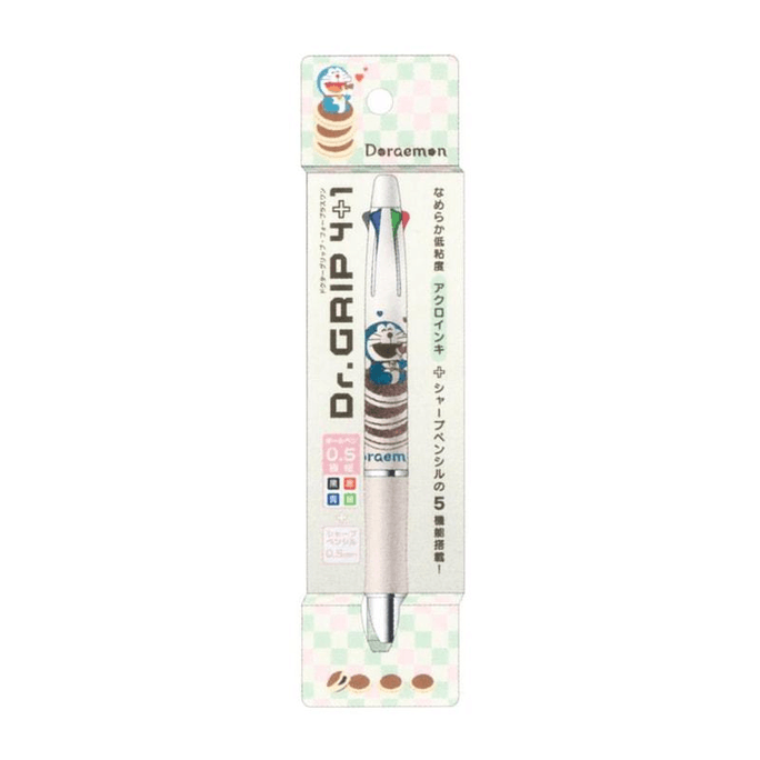 Pokemon Dr.GRIP4+1 Doraemon 4-color water-based pen B14 style 0.3mm