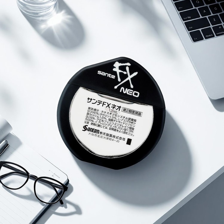 日本SANTEN参天FX NEO超凉舒缓解疲劳眼药水银色款12ml - 亚米