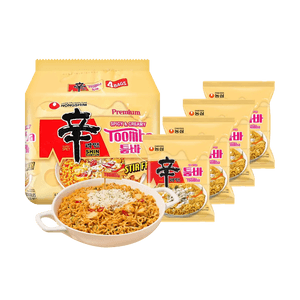 Shin Ramyun Toomba - Spicy Creamy Stir Fry Instant Ramen Noodles , 4.83oz*4 Packs【Edward Lee Pick】【Culinary Class Wars】