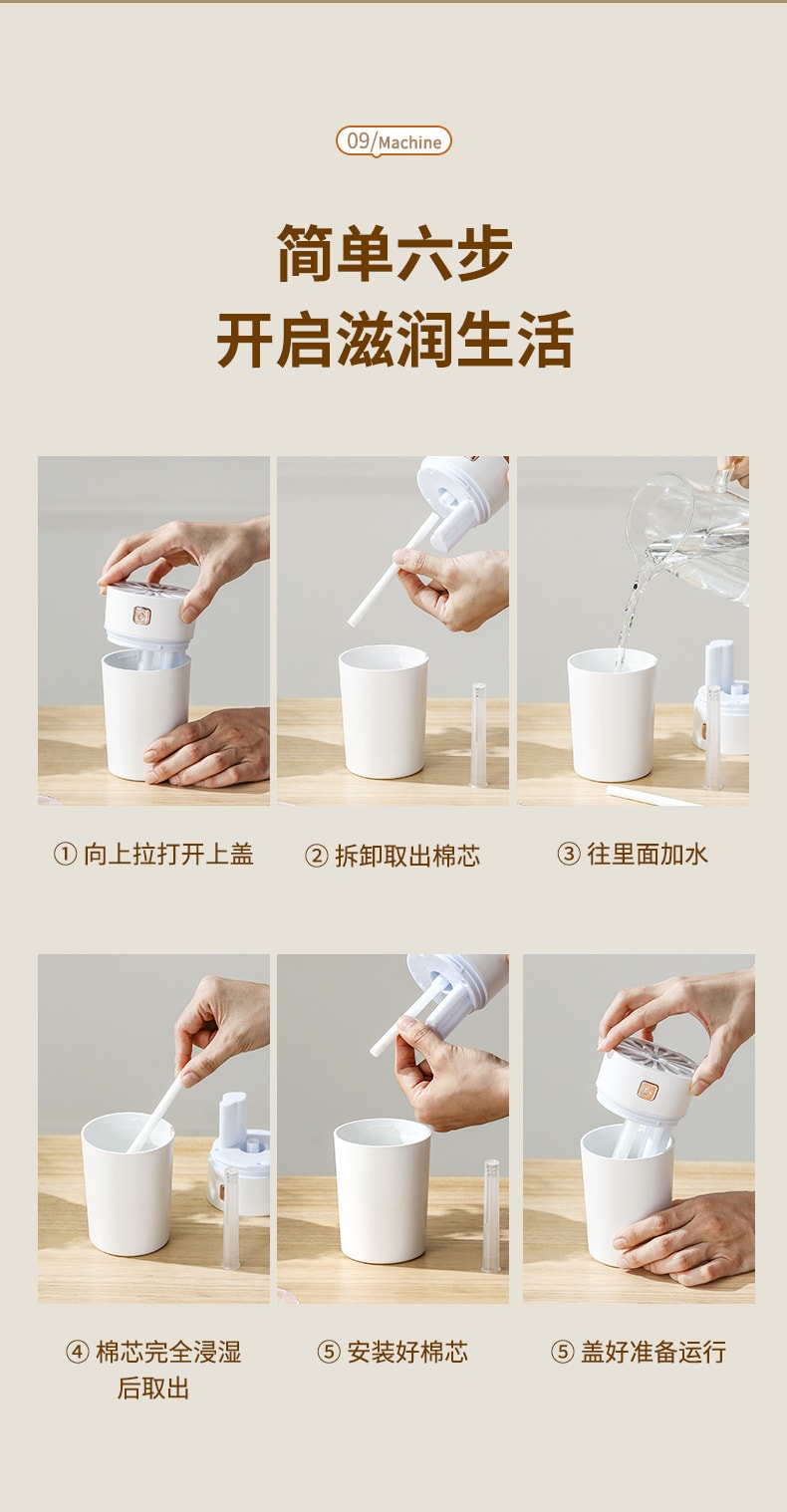 迷你便携大雾量香薰家用桌面卧室车用车载加湿器 1 把