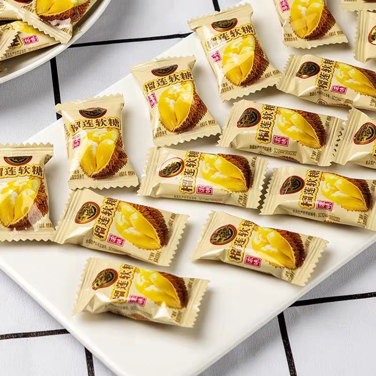 [中国から直送] 許富奇 ドリアングミ 500g (台湾) - 本格ドリアンキャンディ、スナック、キャンディ、マンゴー、コーン、はじけるようなフィリング - 美味しい本格ドリアングミ (1斤、500g) 3