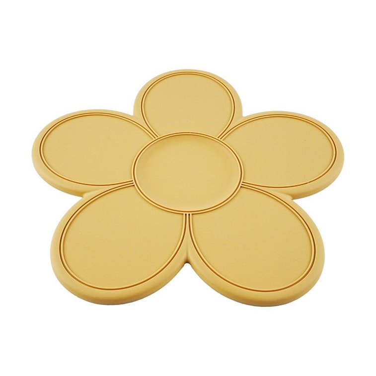 실리콘 이유식 매트 플라워 플레이스매트, 허니 옐로우 3