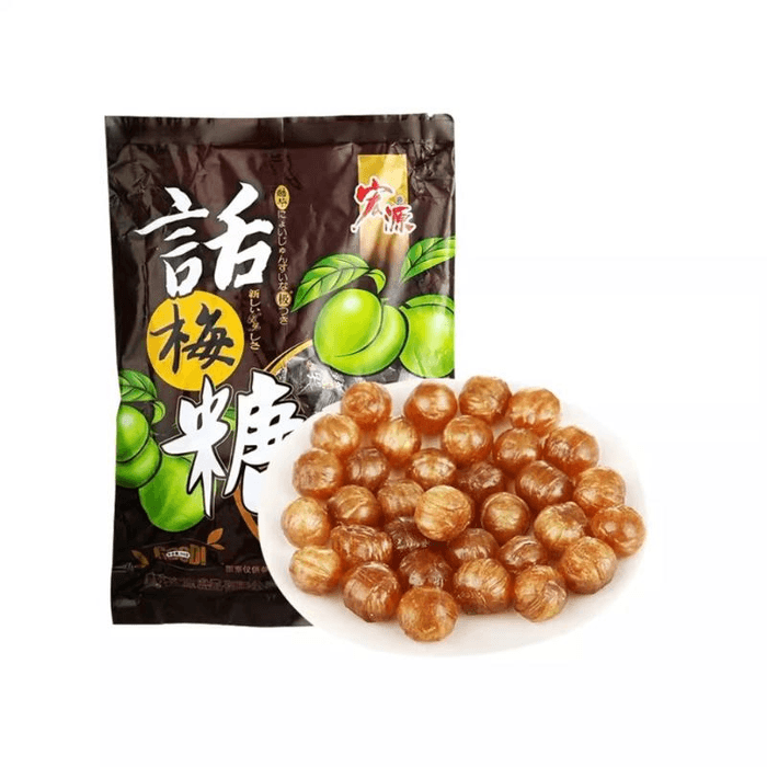宏源 话梅糖水果味爆浆糖果休闲小零食 350g/袋