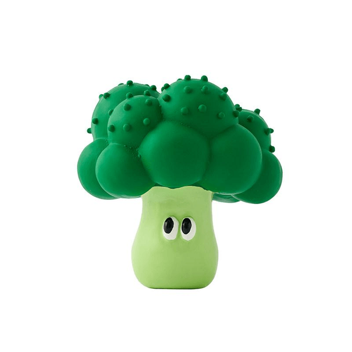 【中国直邮】 ZEZE 狗狗啃咬玩具磨牙耐咬发声解闷咬胶玩具小型犬西蓝花胶发声玩具 10*8*11cm