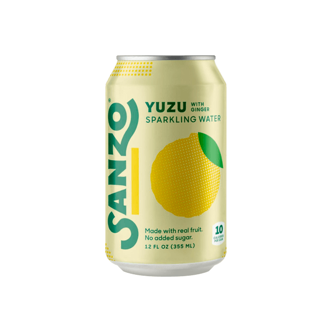 美国SANZO 柚子气泡水【新口味 新鲜果汁加入】12oz