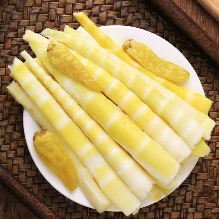 たけのこのサンプル【低カロリー・脂肪0】 新鮮な野生唐辛子たけのこの【酸っぱくて辛い、パリパリ】 約37g×4パック 3